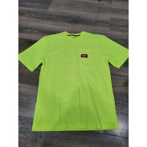 Craftsman Men's High Visibility‎ Short Sleeve Work Shirt Small Bright Yellow #10